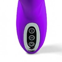 Vibrator 7 function, w/3 speed Clitoral Sucking, Anal Beads, Rechargeable, Silicone, PURPLE